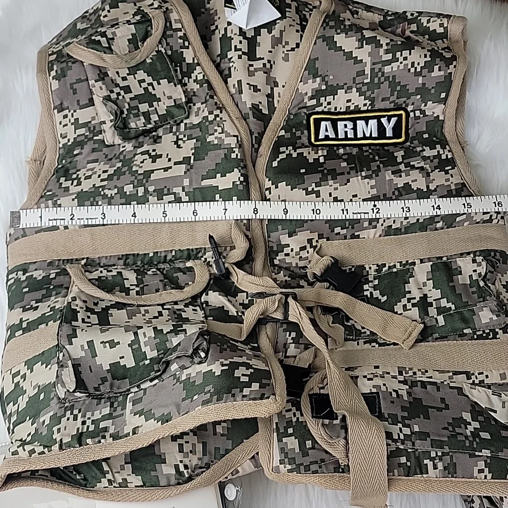 ARMY RANGER Digital Green Camo Unisex Halloween Dress Up Play Military Costume L